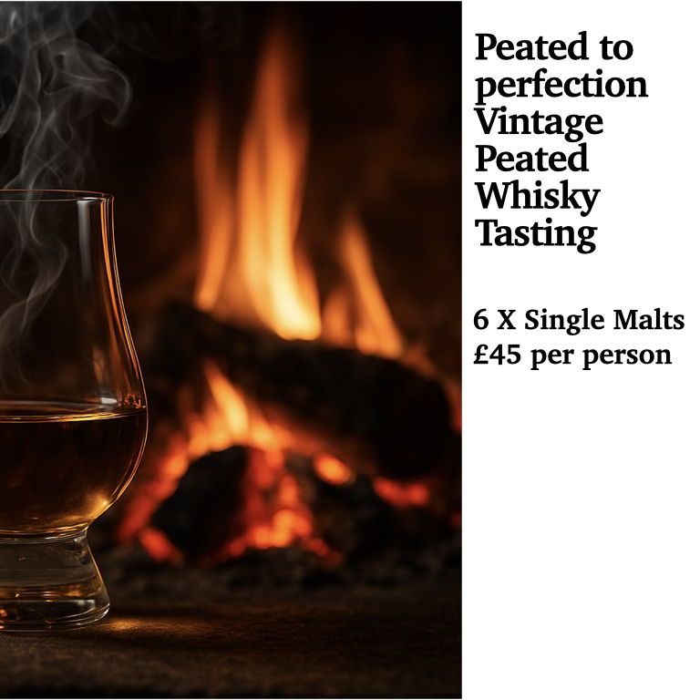 Peated to perfection Vintage Smoke and Peat Tasting 21/08/26 £45 per person  - 21 Aug 2026